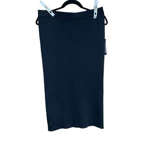 NY&C EVA MENDEZ SWEATER SKIRT BLACK SIZE LARGE NWT